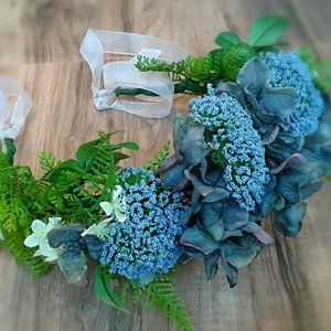 Boho Floral Wedding Flower Crown Bridesmaid Bridal Fairy Elven